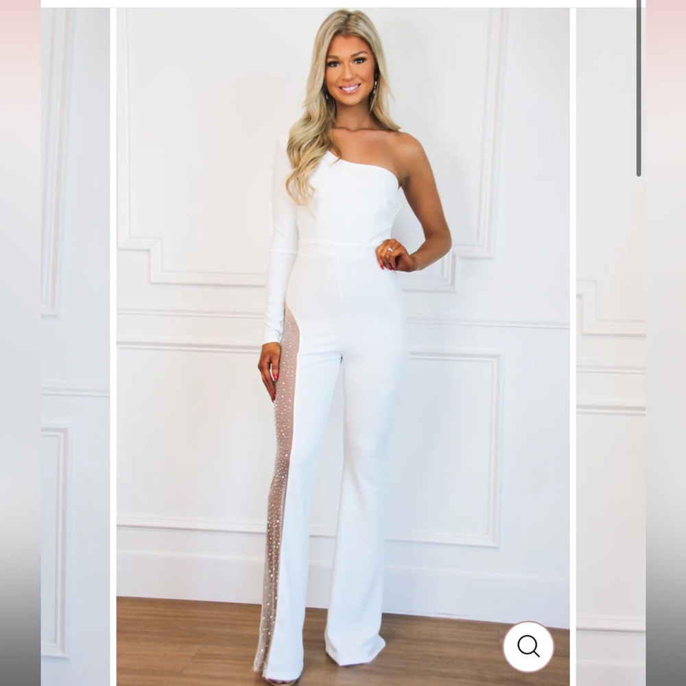 One shoulder jumpsuit